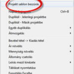 Projekt sablon beszúrás